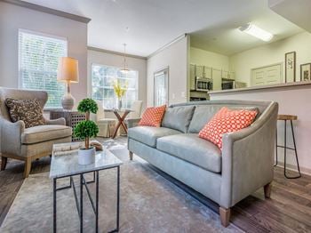 Open floor plans with 9ft ceilings